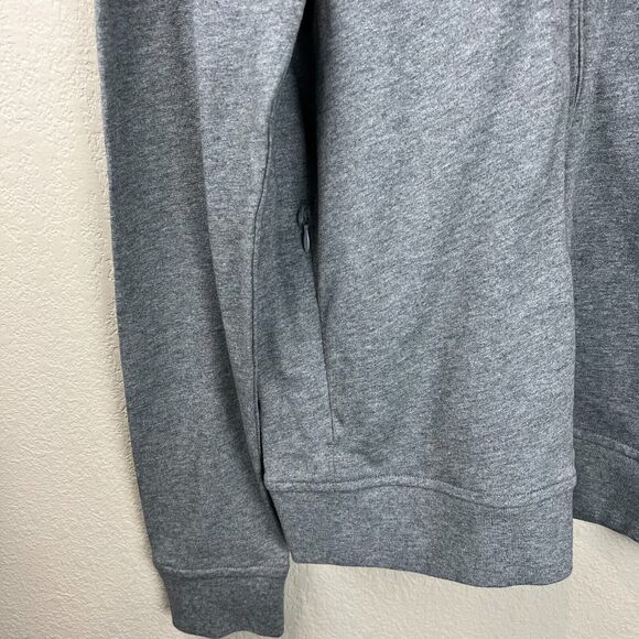 Armani Jeans Womens Full Zip Jacket Mock Neck Gray Long‎ Sleeve Size Large Logo - Picture 6 of 15